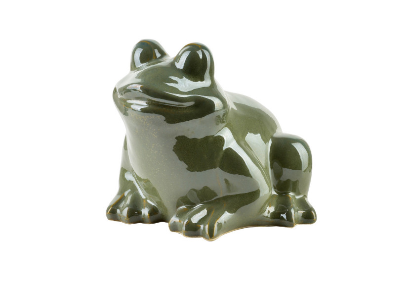 Figurine MAVE VERTE - Grenouille céramique 21 x 22 x 17 cm - HTC7459 - Mondex