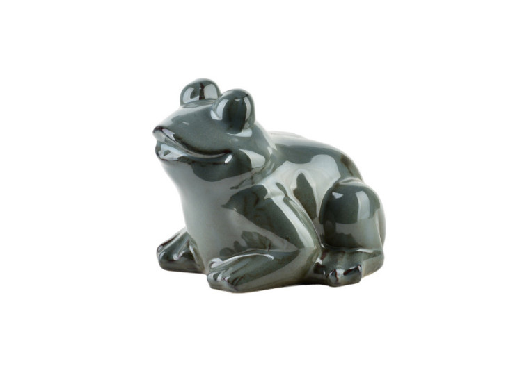 Figurine MAVE BLEUE - Grenouille céramique 16 x 15,5 x 13 cm - HTC7466 - Mondex