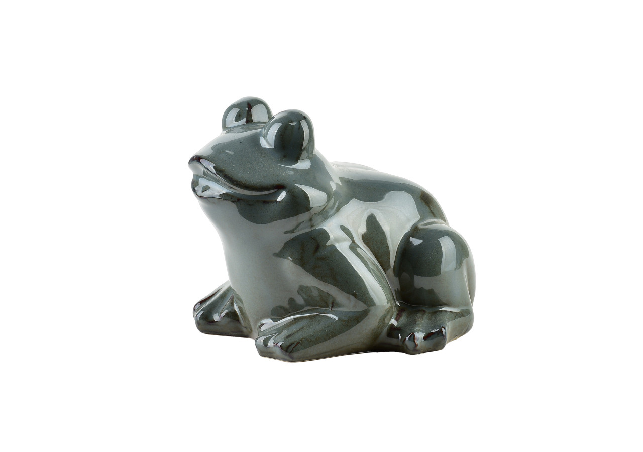 Figurine MAVE BLEUE - Grenouille céramique 16 x 15,5 x 13 cm - HTC7466 - Mondex