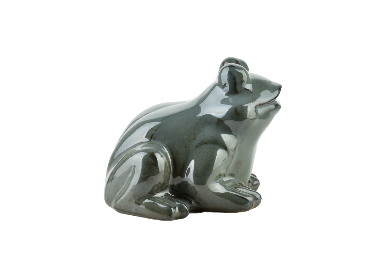 Figurine MAVE BLEUE - Grenouille céramique 16 x 15,5 x 13 cm - HTC7466 - Mondex