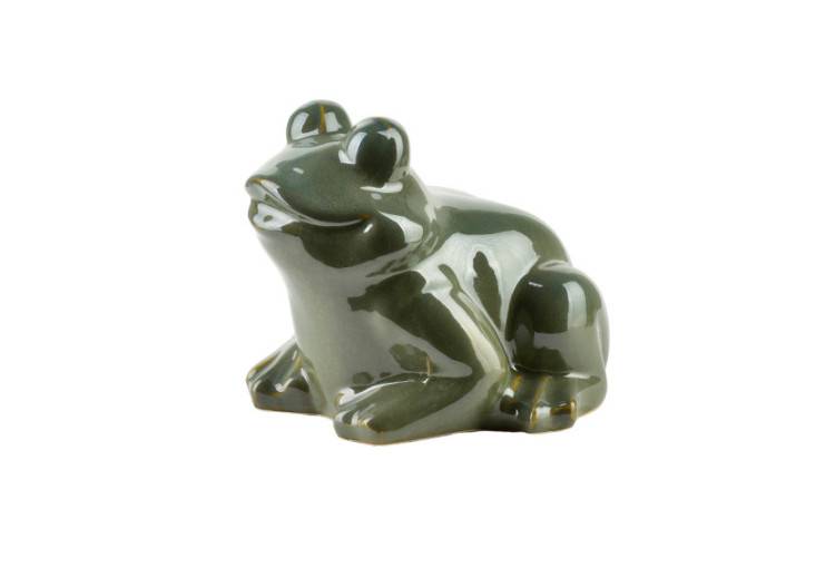 Figurine MAVE VERTE - Grenouille céramique 16 x 15,5 x 13 cm - HTC7473 - Mondex