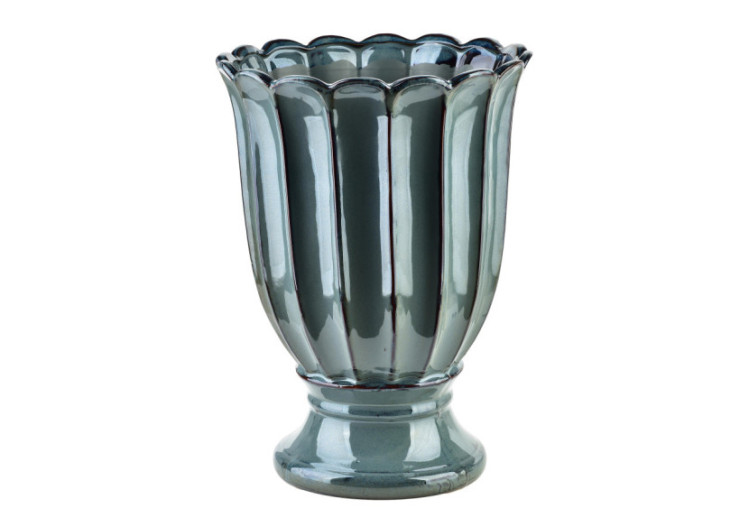 Vase EVAM BLUE XL - Céramique 23x23x32cm - HTC7633 - Mondex