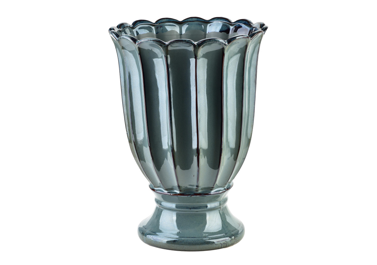 Vase EVAM BLUE XL - Céramique 23x23x32cm - HTC7633 - Mondex