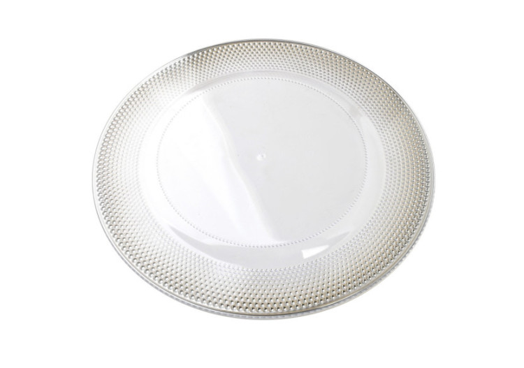 Sous-plat Décoratif BLANCHE CLEAR - Avec Dorure 33x1,5cm - HTOS1280 - Mondex 2