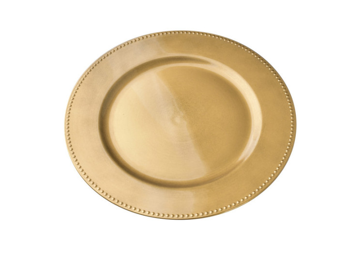 Sous-plat Décoratif BLANCHE GOLD - 33x1,5cm - HTOS1297 - Mondex
