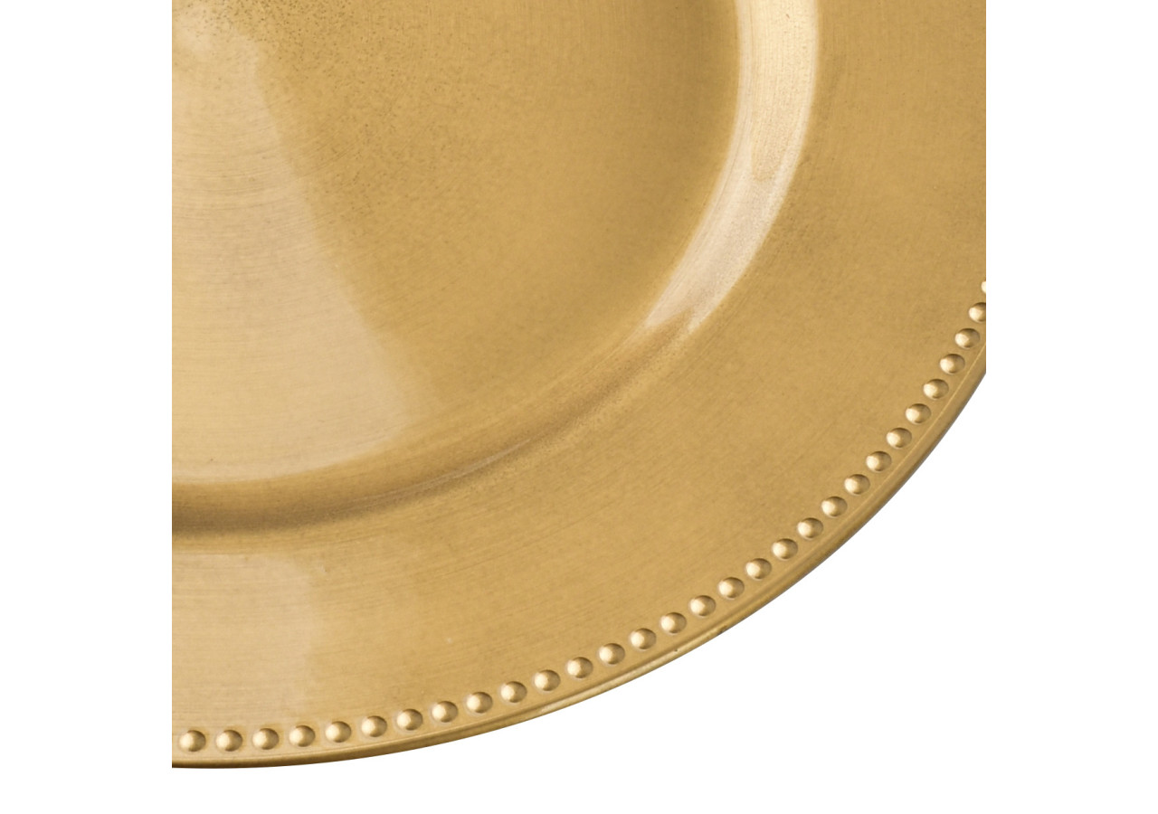Sous-plat Décoratif BLANCHE GOLD - 33x1,5cm - HTOS1297 - Mondex