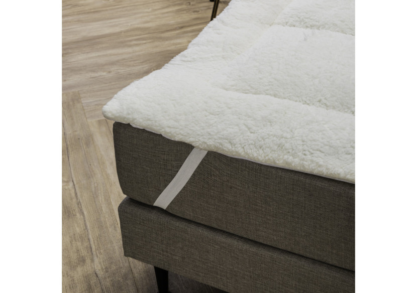 Matelas Oplegmatras Teddy Sherpa - 160 x 200 cm - 15026717 - Sleeptime
