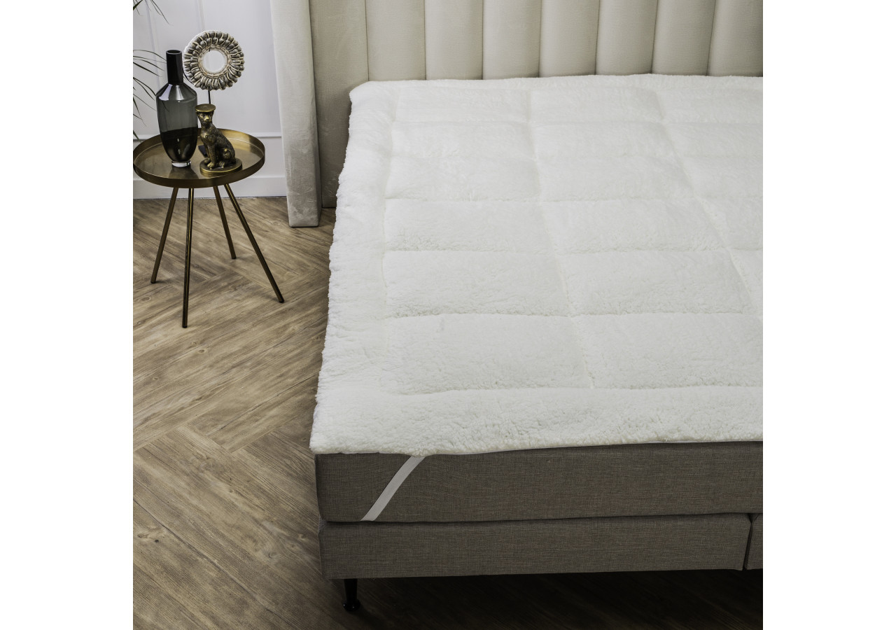 Matelas Opleg Teddy Sherpa - 180 x 220 cm en Teddystof Confortable - 15026719 - Sleeptime