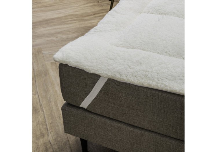 Matelas Opleg Teddy Sherpa - 180 x 220 cm en Teddystof Confortable - 15026719 - Sleeptime 2