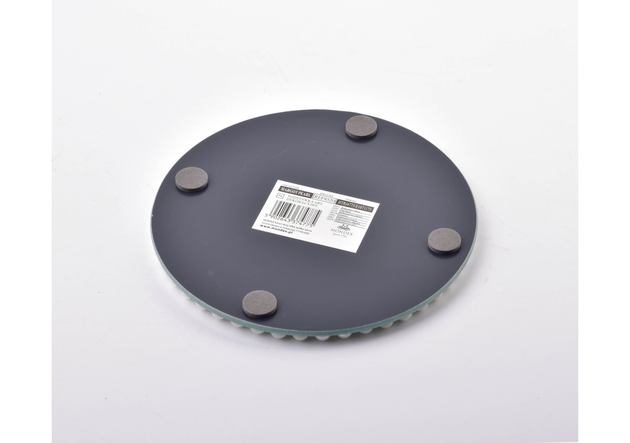 Plateau Décoratif MARGOT PEARL - Verre 15xh1cm - HTRJ4775 - Mondex