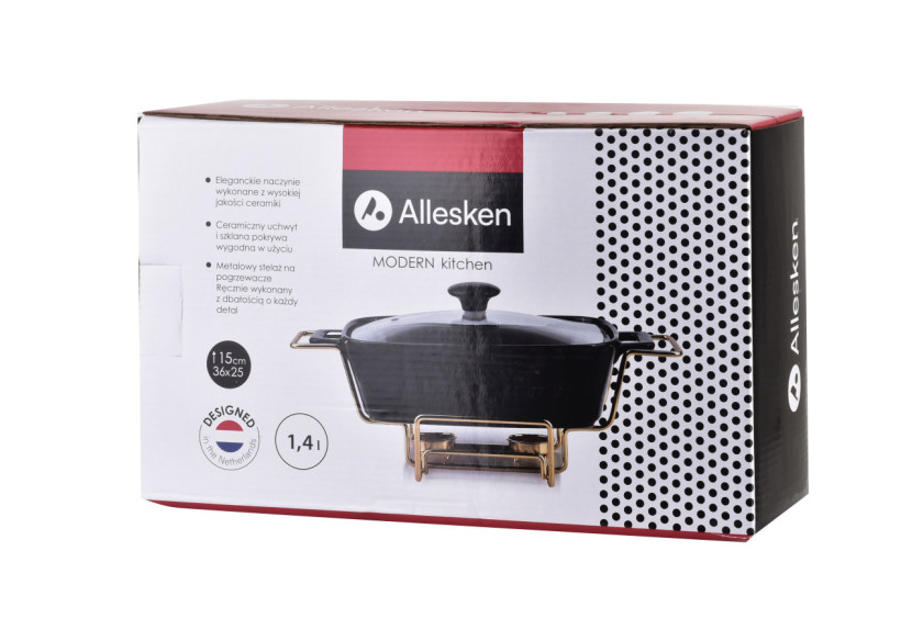 Plat chauffant MODERN KITCHEN - 1,4L en céramique 36x25x15cm - HTN3157-PROM - Allesken