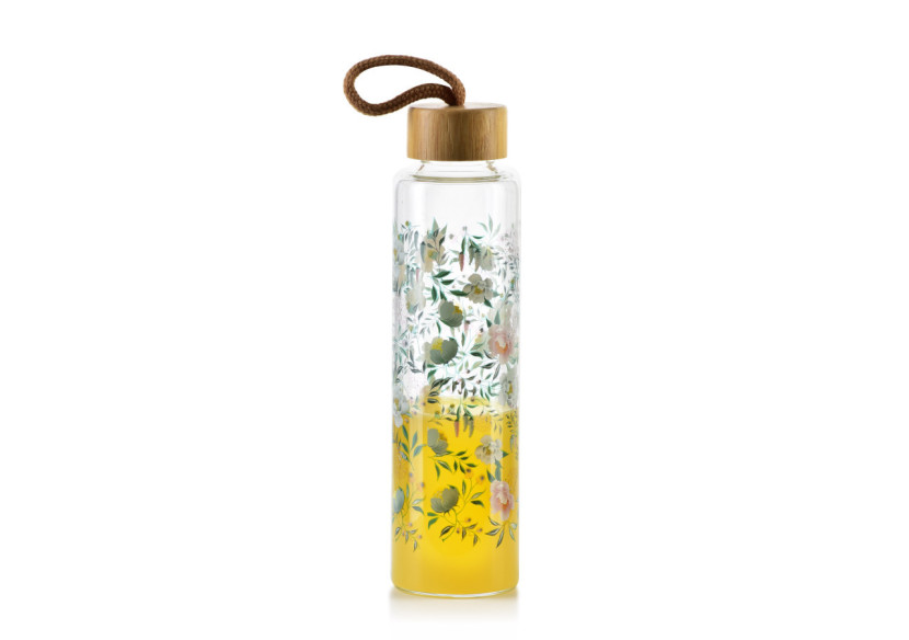 Bouteille HOLLIE MEADOW - Verre 600ml avec motif floral - HTID8343 - Allesken