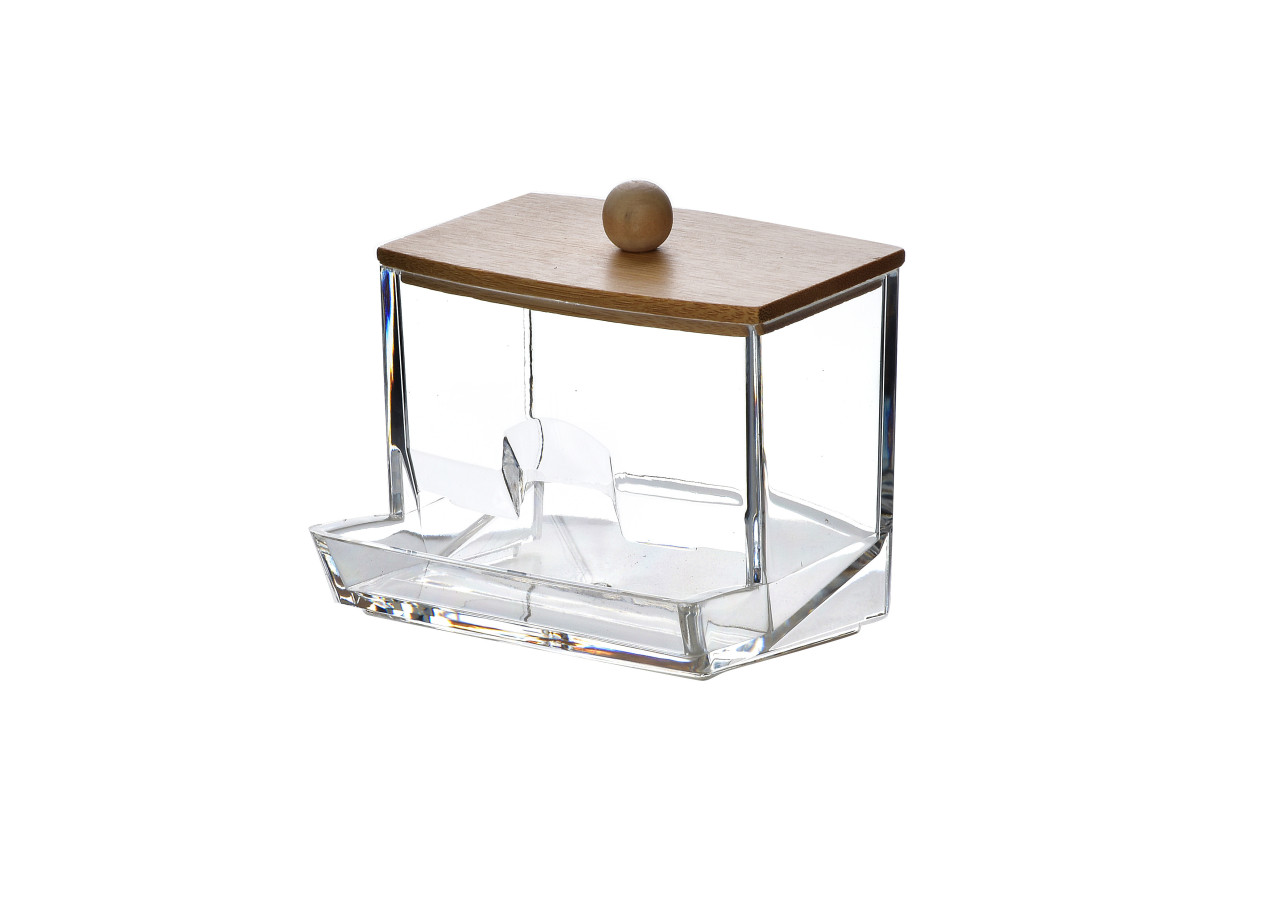 Distributeur de Cotons BEA - 8,5 x 5,5 x 8,5 cm - HTUA6967 - Bathlab By Mondex