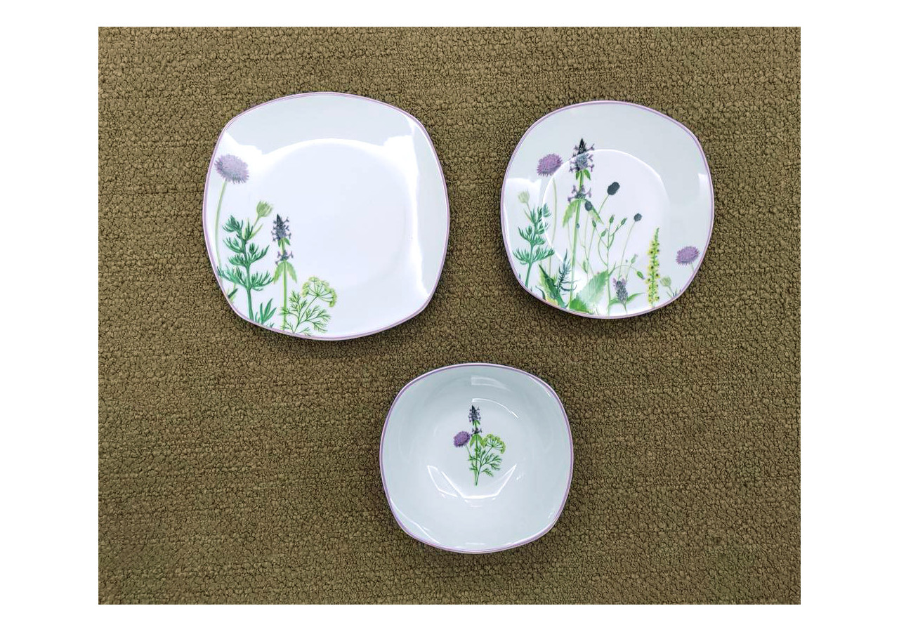 Service de Table VILLAGE LAN - 18 pièces pour 6 personnes - HTTB9289 - Affekdesign By Mondex