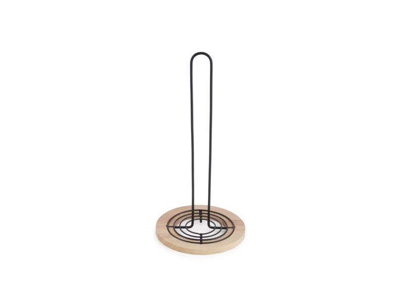 Support à essuie-tout MODERN KITCHEN - Métal noir et bois de caoutchouc 15x31cm - HTXD0360 - Allesken Support à essuie-tout MODERN KITCHEN - Métal noir et bois de caoutchouc 15x31cm - HTXD0360 - Allesken