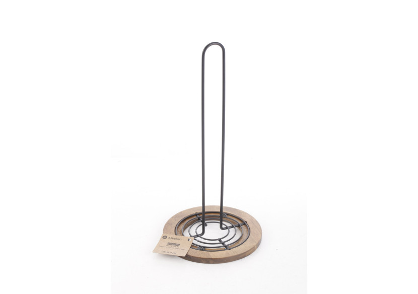 Support à essuie-tout MODERN KITCHEN - Métal noir et bois de caoutchouc 15x31cm - HTXD0360 - Allesken Support à essuie-tout MODERN KITCHEN - Métal noir et bois de caoutchouc 15x31cm - HTXD0360 - Allesken