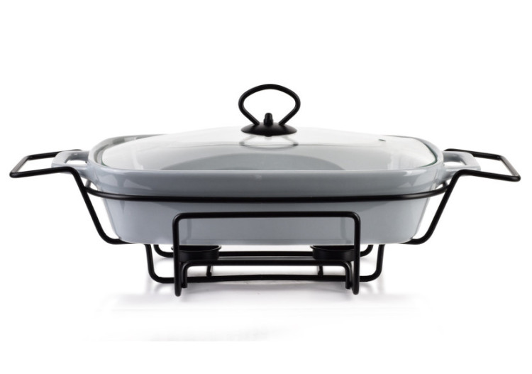 Plat Chauffant MODERN KITCHEN - Rectangulaire 2,1L 41,5 x 25,6 x H15cm - HTN0932-PROM - Allesken