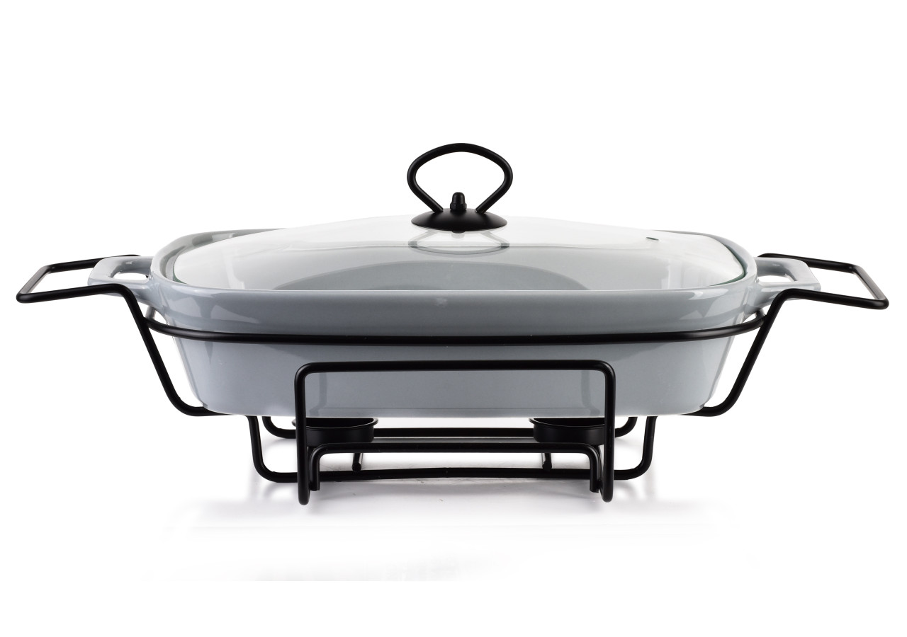 Plat Chauffant MODERN KITCHEN - Rectangulaire 2,1L 41,5 x 25,6 x H15cm - HTN0932-PROM - Allesken