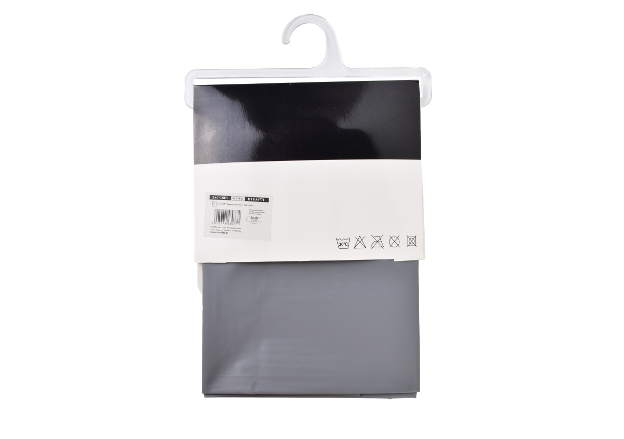 Rideau de douche ZAC GREY - 180x180cm avec 12 œillets - HTUA0771 - Bathlab By Mondex