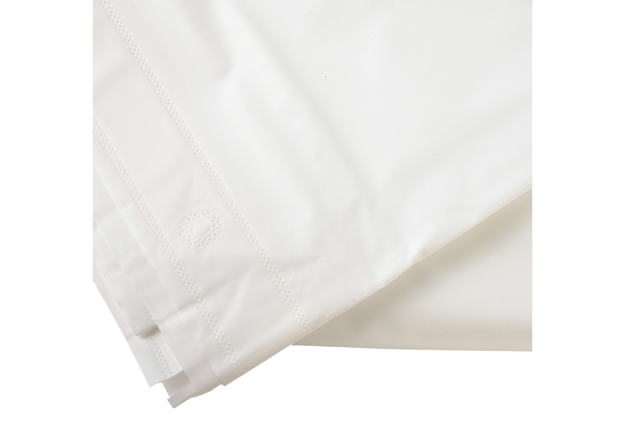 Rideau de douche ZAC WHITE - 180x180cm avec 12 œillets - HTUA0788 - Bathlab By Mondex