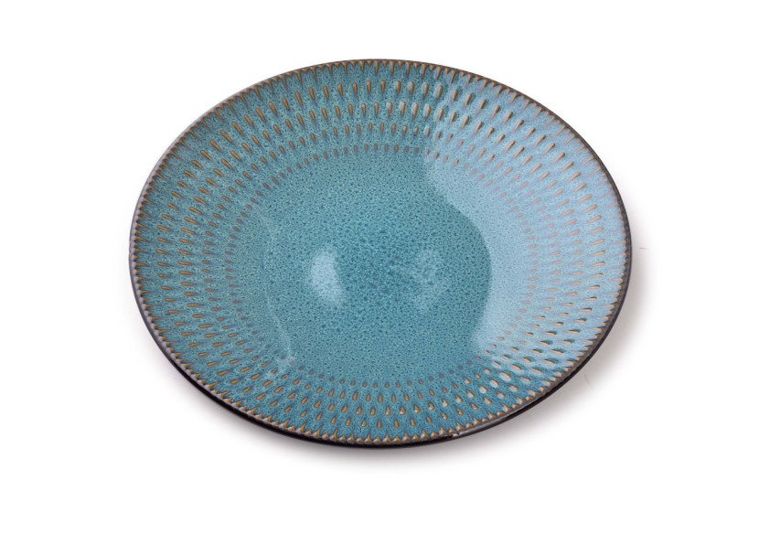 Assiette ERICA BLUE - Céramique dessert 21,5 x 2,5 cm - HTPW5026-PROM - Affekdesign By Mondex Assiette ERICA BLUE - Céramique dessert 21,5 x 2,5 cm - HTPW5026-PROM - Affekdesign By Mondex