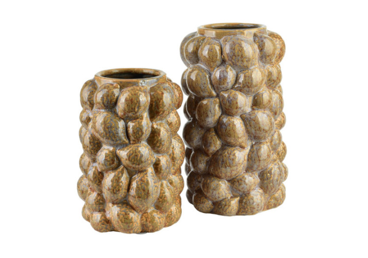 Vase YARINE LEMON - Dimensions 14x14x26 cm - HTTS1792 - Mondex 2