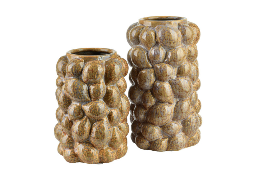 Vase YARINE LEMON - Dimensions 14x14x26 cm - HTTS1792 - Mondex