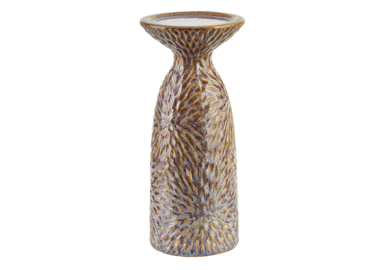 YARINE BEIGE - Bougeoir élégant 11x10x25,5cm - HTTS1990 - Mondex