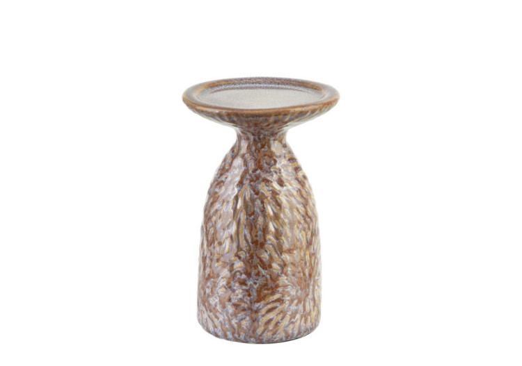 Bougeoir YARINE BEIGE - 10,5x8,5x16,5cm pour une ambiance chaleureuse - HTTS2010 - Mondex