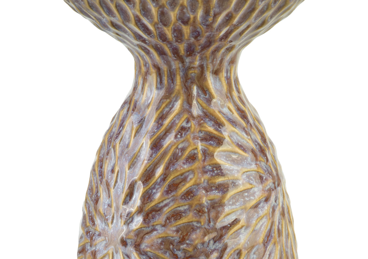 Bougeoir YARINE BEIGE - 10,5x8,5x16,5cm pour une ambiance chaleureuse - HTTS2010 - Mondex