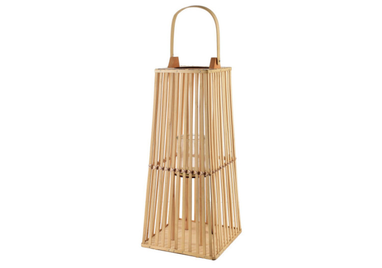 Lampion LUCIE NATURAL 26,5x57cm - Éclairez votre décor avec naturel - HTO3116 - Mondex