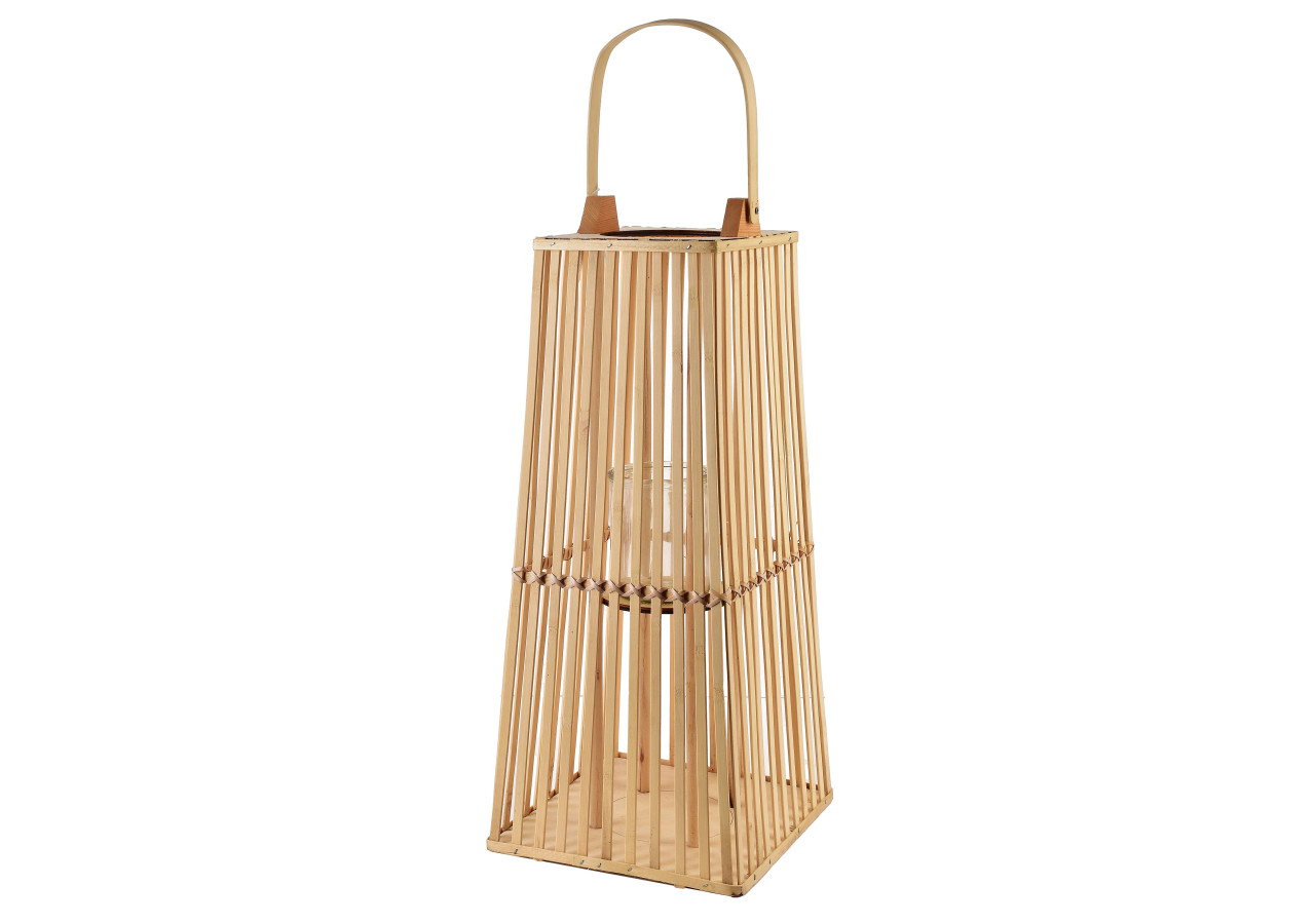 Lampion LUCIE NATURAL 26,5x57cm - Éclairez votre décor avec naturel - HTO3116 - Mondex
