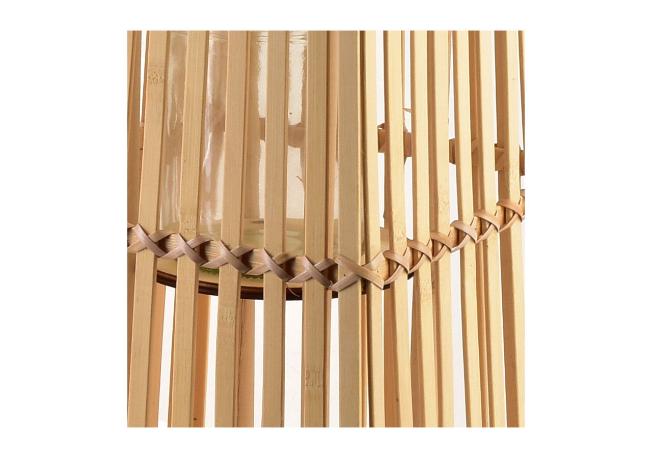 Lampion LUCIE NATURAL 26,5x57cm - Éclairez votre décor avec naturel - HTO3116 - Mondex