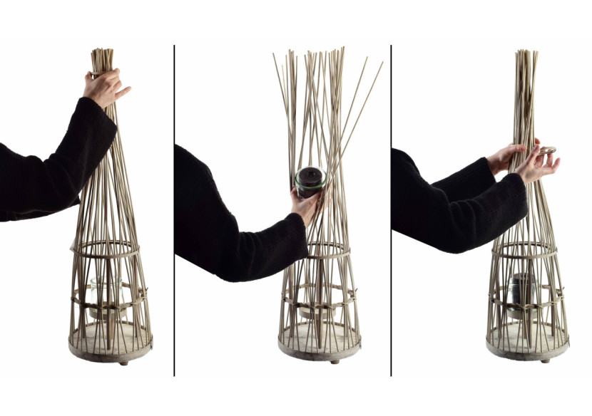 Lampion LUCIE GREY 30x110cm - Éclairez votre espace avec style - HTO3130 - Mondex