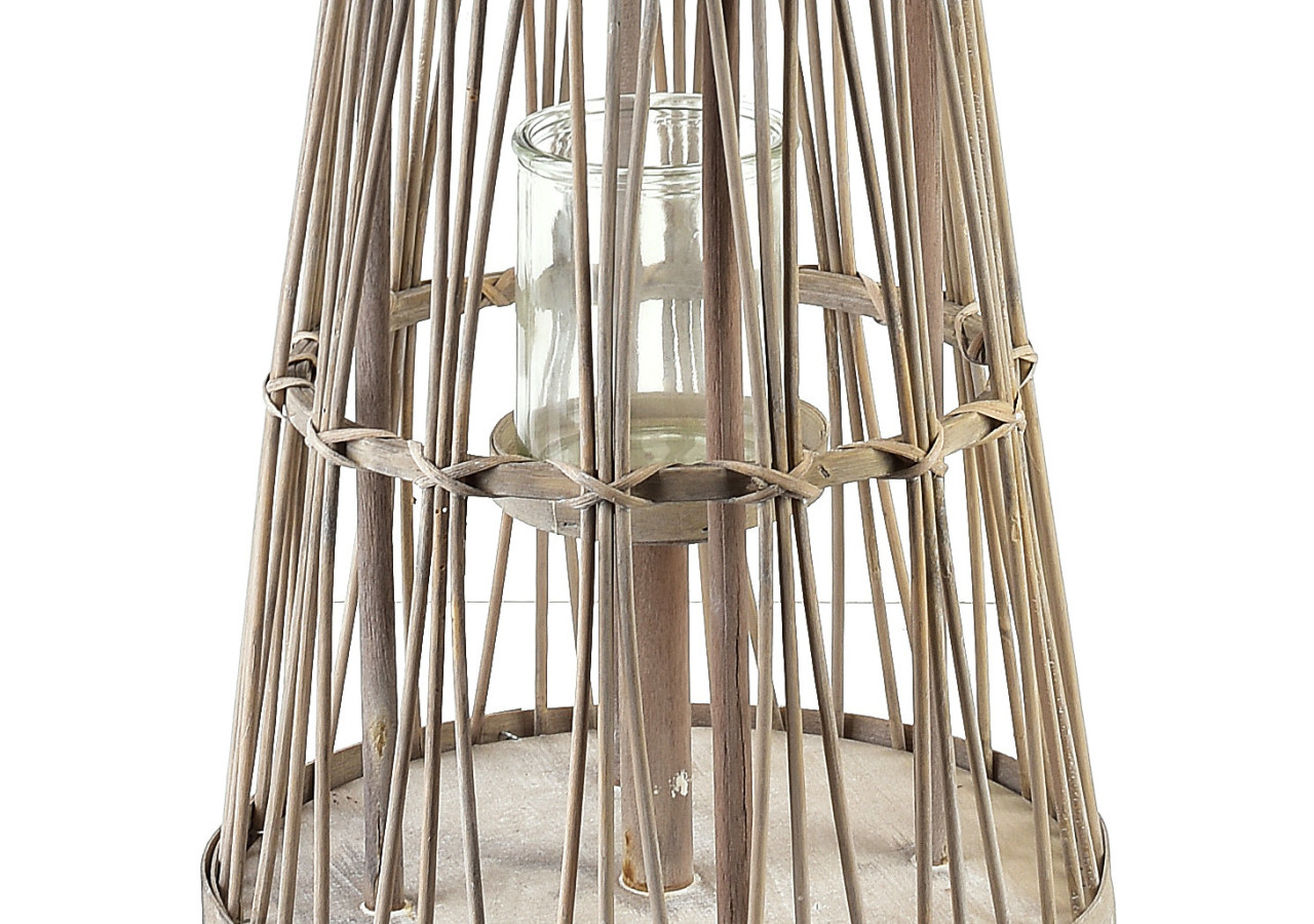 Lampion LUCIE GREY 25x90cm - Ambiance chaleureuse garantie - HTO3147 - Mondex