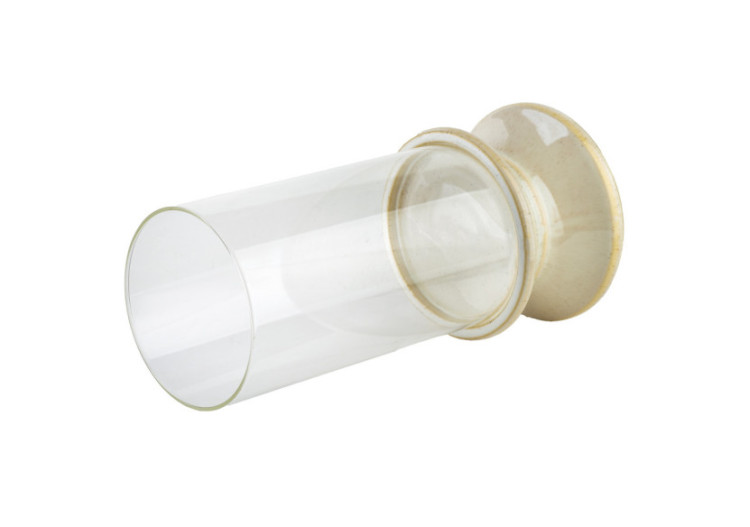 Bougeoir EVAM BEIGE - XL 17,5 x 17,5 x 35 cm - HTC7527 - Mondex 2