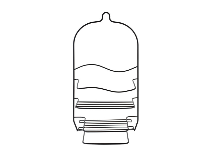 Porte-serviettes de Salle de Bain CARL BLACK - Dimensions 21,5x11x40,5cm - HTWM2607 - Mondex