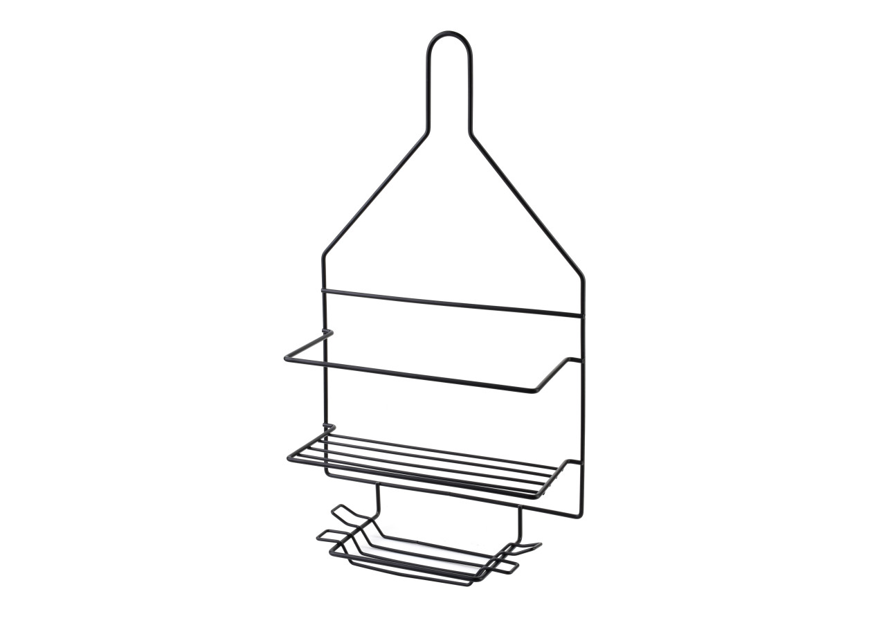 Porte-serviettes de Salle de Bain CARL BLACK - 2 Crochets 23x9,5x41,5cm - HTWM2621 - Mondex