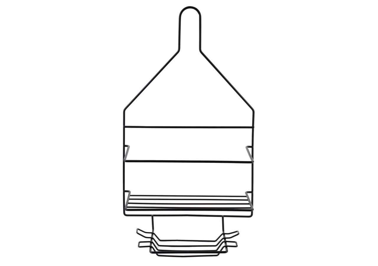 Porte-serviettes de Salle de Bain CARL BLACK - 2 Crochets 23x9,5x41,5cm - HTWM2621 - Mondex