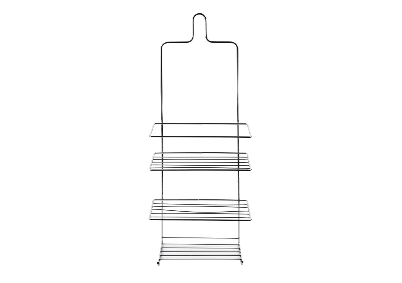Porte-serviettes de Salle de Bain CARL SILVER - 3 Crochets et 2 Supports 18,5x10x47,5cm - HTWM2676 - Mondex