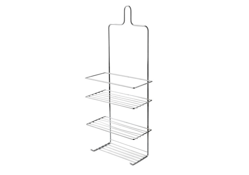 Porte-serviettes de Salle de Bain CARL SILVER - 3 Crochets et 2 Supports 18,5x10x47,5cm - HTWM2676 - Mondex