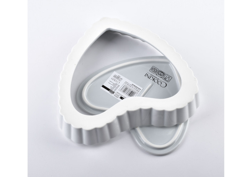 Moule à Gâteau MODERN LIFE - Porcelaine en Forme de Coeur 20x19xh4cm - HTD2283-PROM - Cookini By Mondex