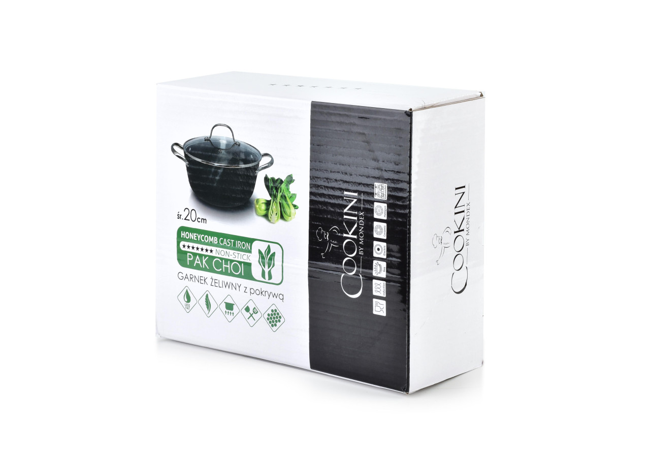 Casserole PAK CHOI - Fonte 1,9L avec couvercle 20cm - HTXA1209-CX - Cookini By Mondex