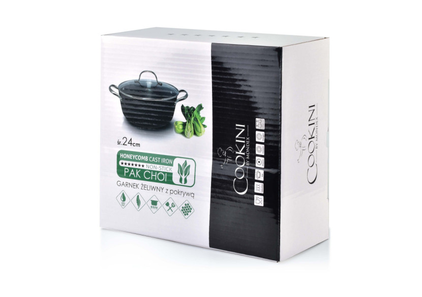 Casserole PAK CHOI - Fonte 3,7L avec couvercle 24cm - HTXA1216-CX - Cookini By Mondex Casserole PAK CHOI - Fonte 3,7L avec couvercle 24cm - HTXA1216-CX - Cookini By Mondex