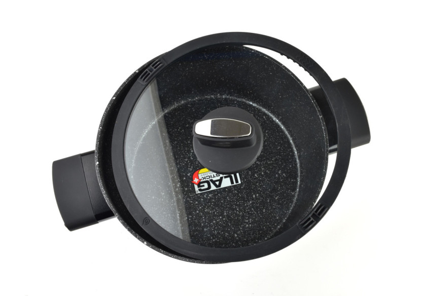 Casserole VALERIAN - Aluminium 24x25xh10,5cm, 4,1L avec couvercle en verre - HTXD3515-CX - Allesken Casserole VALERIAN - Aluminium 24x25xh10,5cm, 4,1L avec couvercle en verre - HTXD3515-CX - Allesken