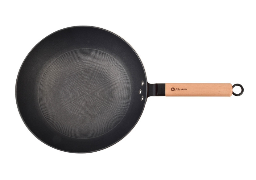 Wok RODELUXE - 30 cm - Émail Rouge - HTXD5939-PROM - Allesken