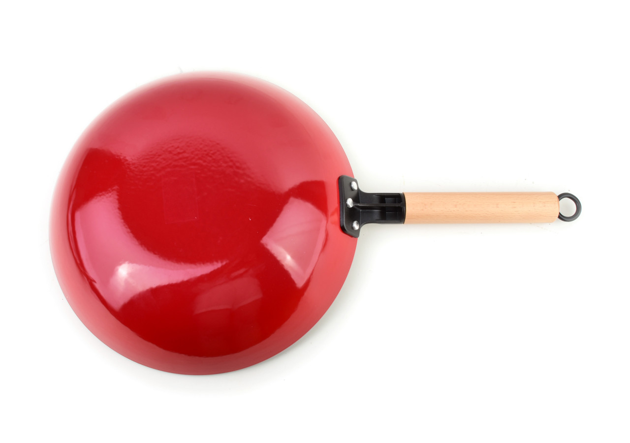 Wok RODELUXE - 30 cm - Émail Rouge - HTXD5939-PROM - Allesken