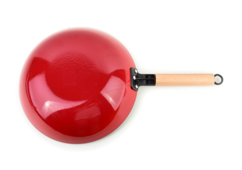 Wok RODELUXE - 30 cm - Émail Rouge - HTXD5939-PROM - Allesken