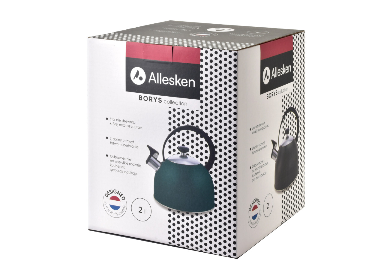 Bouilloire BORYS NOIRE - Acier inoxydable 2,0L - HTXD6783-CX - Allesken