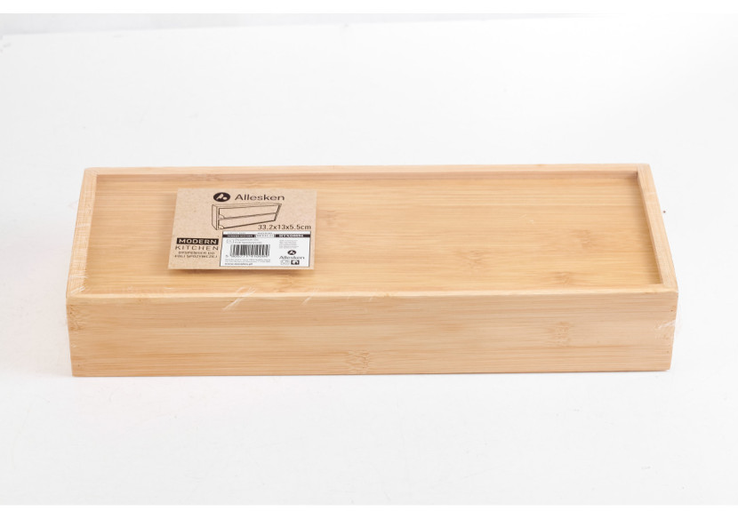 Distributeur de film alimentaire MODERN KITCHEN - 33,2 x 13 x 5,5 cm en bambou - HTXD0094 - Allesken